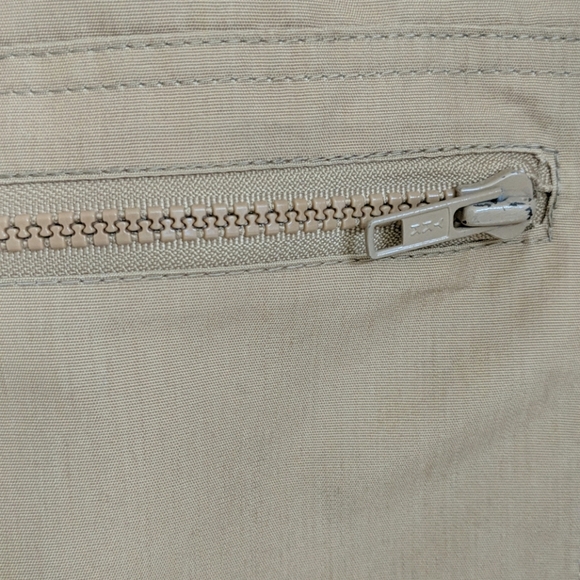 London Fog Dark Khaki Fur Lined Coat sz 42 - Picture 9 of 9